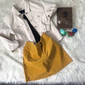 J.Crew | Mustard Corduroy Mini Skirt Women’s 6